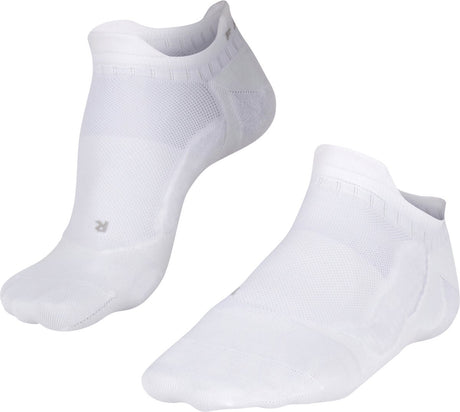 Falke go5 invisible anti-ampollas algodón material funcional calcetines de golf hombres blanco - talla 42-43