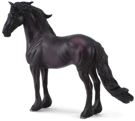 Figura Collecta - semental frisón - (xl) - caballos - pintado a mano - miniatura