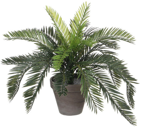 Mica decorations cycas palm kunstplant in bloempot stan - h37 x ø44 cm - groen