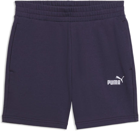 Puma ess pequeño no. 1 logo 5'' pantalones cortos de cintura alta tr(s) pantalones de mujer - ciruela profunda