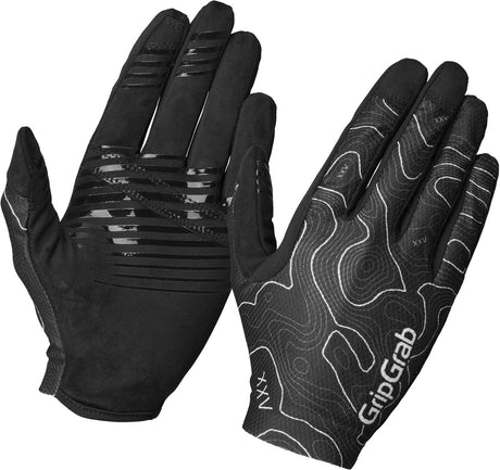 Gripgrab - guantes de ciclismo de verano rebel con dedos largos sin acolchado - unisex - negro