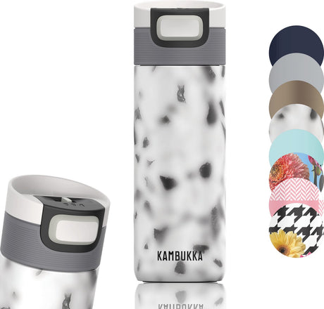 Taza termo Kambukka etna 500 ml - fácil de limpiar - taza de café a prueba de fugas - terrazo brumoso