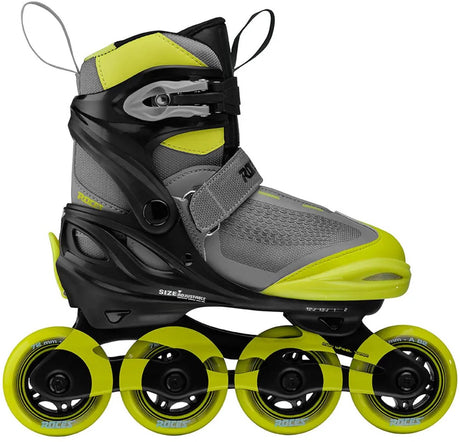 Roces moody x tif boy patines en línea ajustables niños - patines en línea - patines de crecimiento - gris verde - talla 36-40