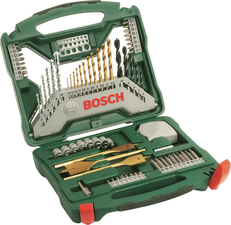 Juego de brocas Bosch x-line - 70 piezas - serie titanio plus - para madera, metal y piedra