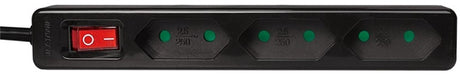 Logilink lps230b stekkerdoos met schakelaar 3-voudig zwart contourstekker 1 stuk(s)