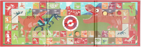 Juego de mesa magnético Scratch to go - tablero de ganso - dino - 58x18,5x0,5cm - 5 años