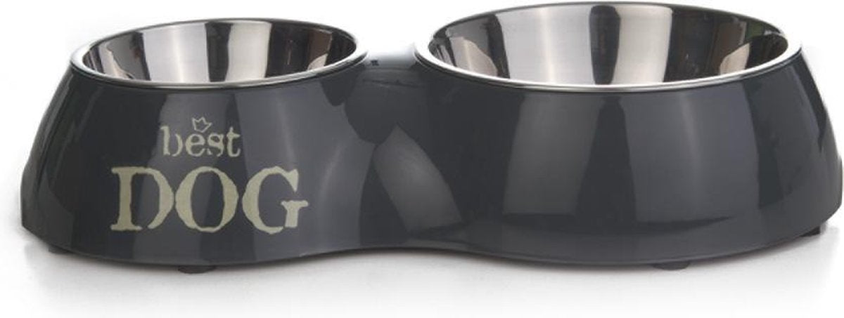 Beeztees best dog - dinerset hond - grijs - 37x22 cm