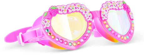 Bling2o gafas de natación niños - tarta de fresa - gafas de buceo - antivaho - protección UV - rosa