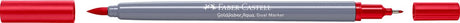 Faber-castell - rotulador acuarela duo - goldfaber - rojo geranio brillante 121 - pincel 0,6 mm - fc-164621