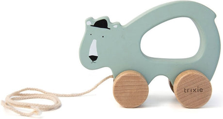 Trixie juguete de madera para tirar - mr. oso polar - para los primeros pasos - juguetes bebe - para niños niñas - oso polar