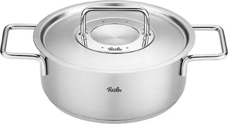 Fissler pure kookpan laag met rvs deksel - ø 20cm - 4l