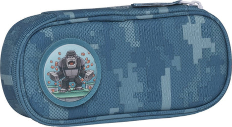 Estuche para lápices Beckmann - ovalado - vacío - verde juego de la jungla - be-114190a
