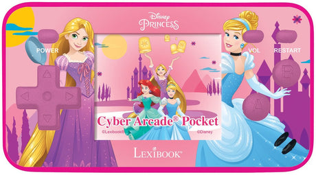 Consola de juegos portátil Lexibook Disney Princess Cyber Arcade® Pocket - pantalla LCD en color 1,8'' 150 juegos, incluidos 10 juegos exclusivos de Disney Princess