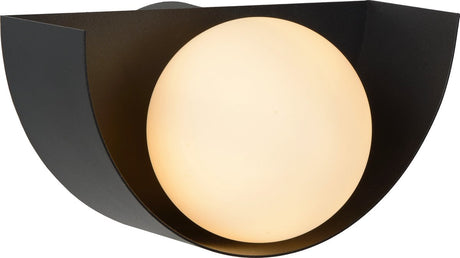 Lucide benni - lámpara de pared - 1xg9 - negro
