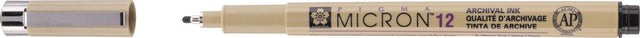 Bolígrafo Sakura pigma micron 12 negro