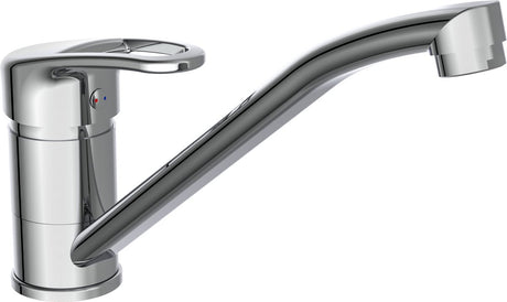 Grifo de cocina Schütte Dante - grifo monomando - bajo, caño giratorio - cromo