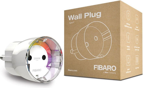Enchufe de pared Fibaro - tipo f (nl) - enchufe inteligente incl. medidor de energía: funciona con tono, centro del hogar y hogareño