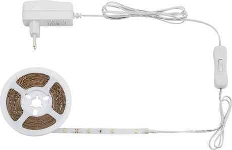 Briloner - led superline - tira de LED 5m - incl. interruptor de encendido y apagado - 150x LED blanco - 3000k blanco cálido