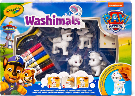Crayola - washimals - paquete hobby - patrulla canina - set de actividades con 4 cachorros