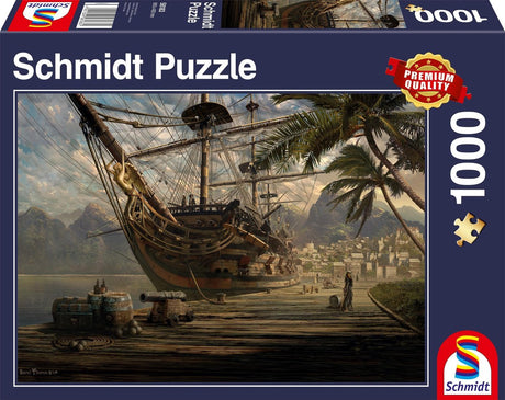 Puzzle Schmidt barco anclado - 1000 piezas - a partir de 12 años