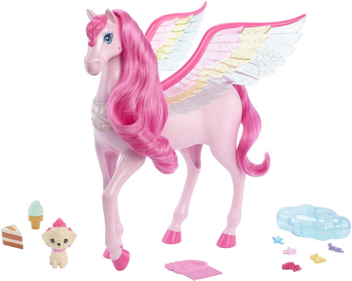 Barbie un toque de magia - caballo pegaso con accesorios