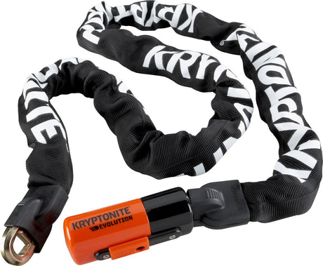 Cadena Kryptonite Evolution 1012 con candado integrado - candado de cadena art-3 para bicicleta - candado de cadena para bicicleta eléctrica - 120 cm - acero - negro
