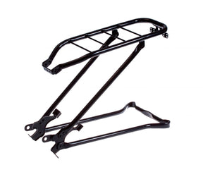 Portaequipaje Steco 28 tour con soporte plegable negro brillo