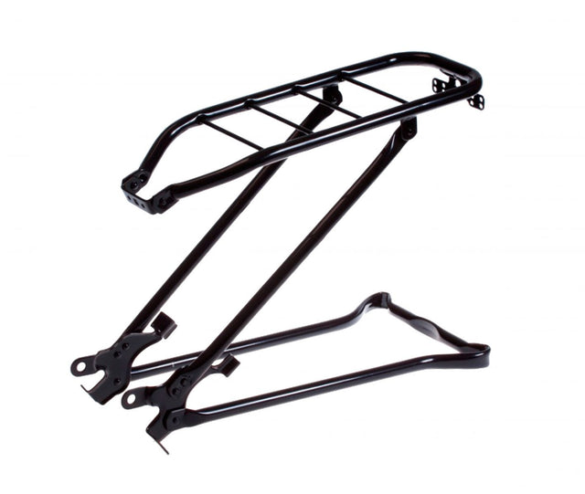 Portaequipaje Steco 28 tour con soporte plegable negro brillo