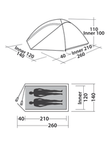 Tienda de Meteor 200 fácil de campamento - Verde