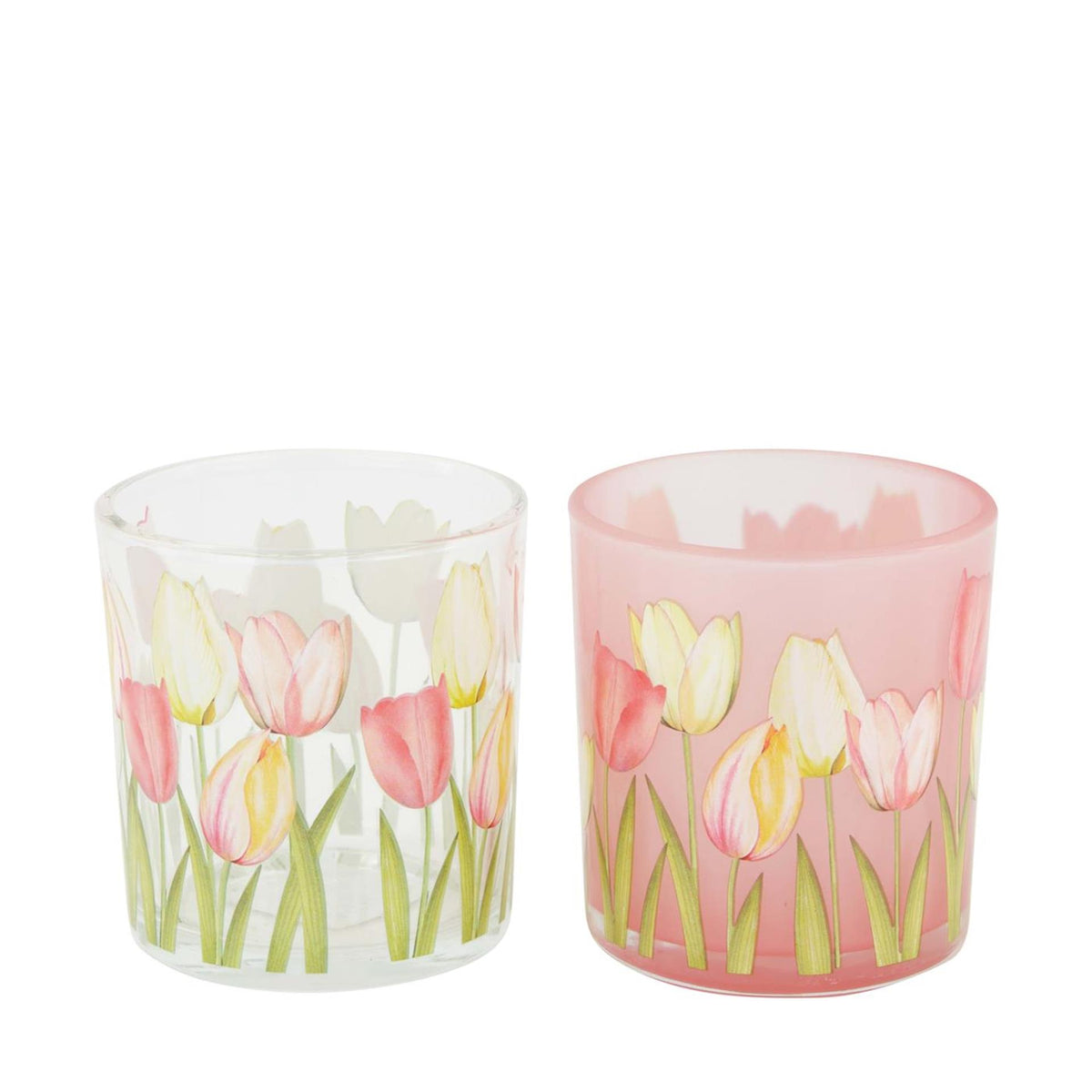 Dijk natural collections portavelas estampado tulipán ø7,3xh8cm
