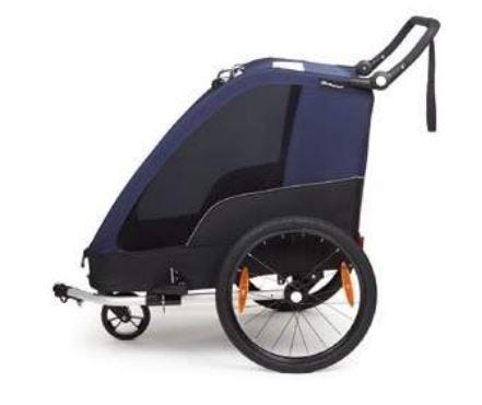 PoliSport Children's Trailer con kit de senderismo azul