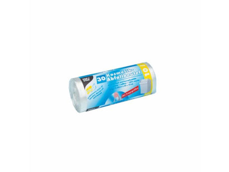 Bolsa de basura con pedal Papstar con asa 10 litros rollo de 30 piezas <br>