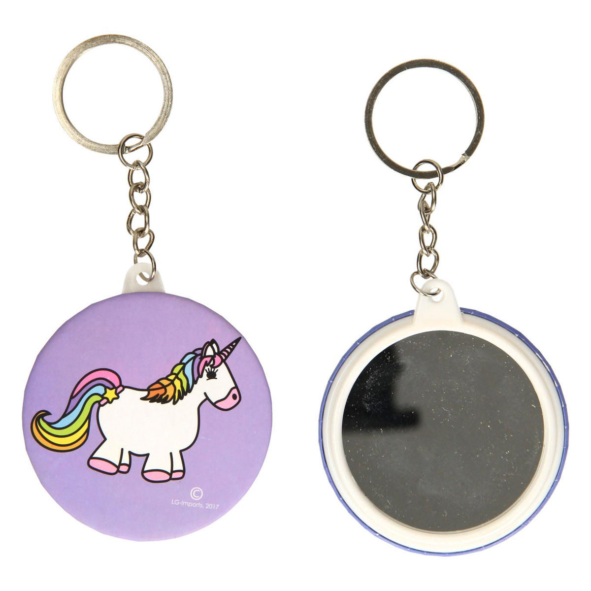Llavero Duckiez con espejo unicornio