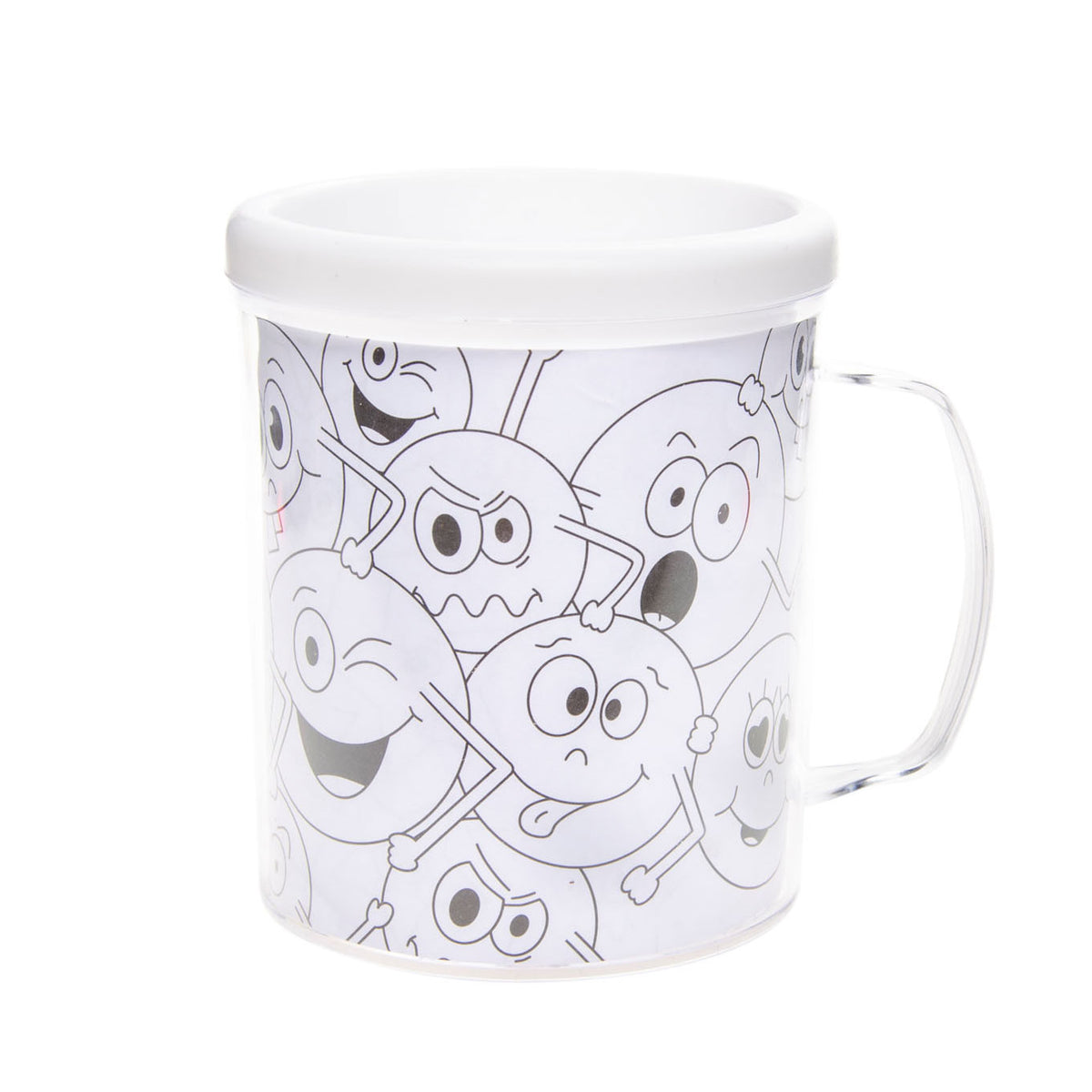 Duckiez colorea tu propia taza smiley 10 cm | 24 piezas