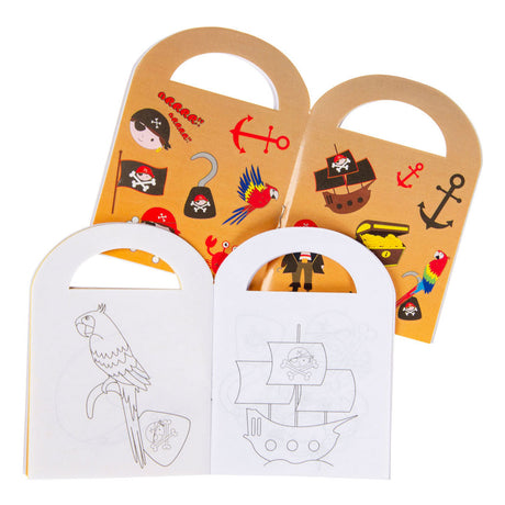 Libro para colorear Duckiez con pegatinas de piratas