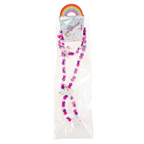 Collar y pulsera de madera Duckiez unicornio