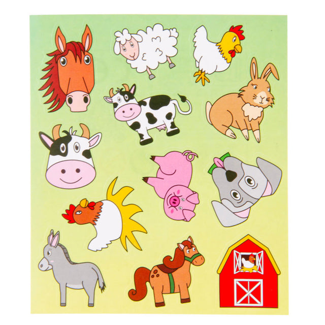 Hoja de pegatinas Duckiez animales de granja