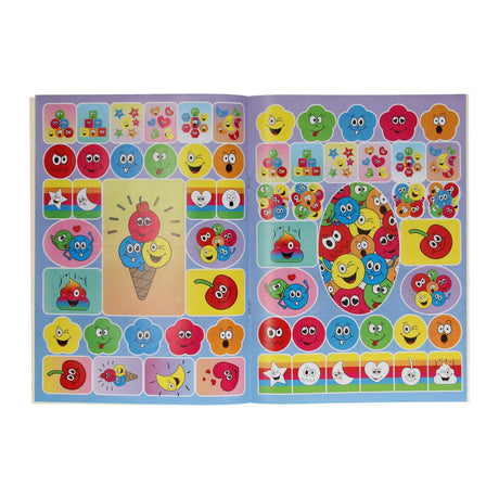 Libro para colorear Duckiez con hoja de pegatinas de cara sonriente