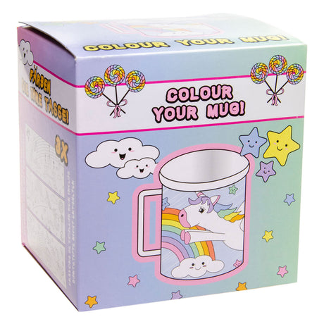 Duckiez colorea tu propia taza unicornio 10 cm | 36 piezas