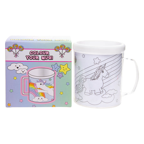 Duckiez colorea tu propia taza unicornio 10 cm | 36 piezas