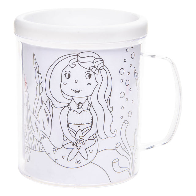 Colorea tu propia taza de sirena