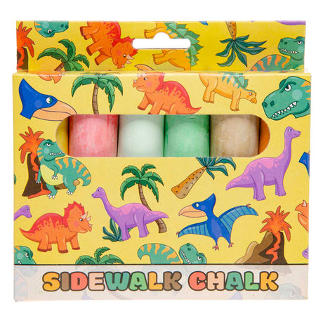 Dinosaurio de tiza para acera Duckiez, 6 uds.