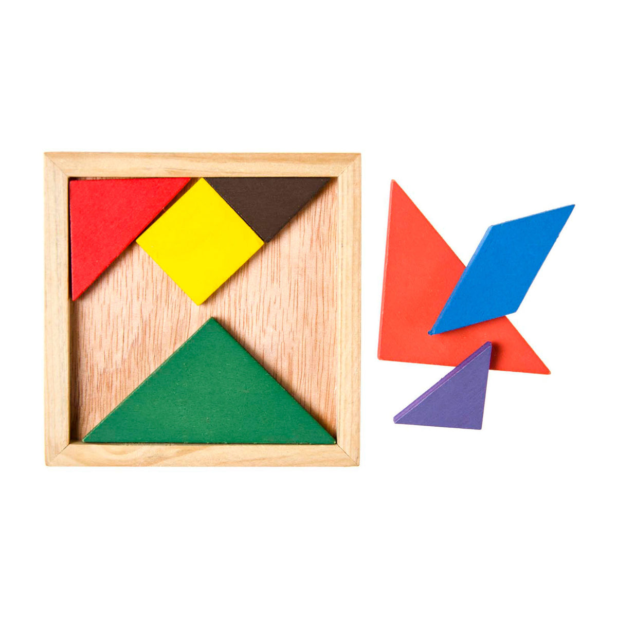 Tangram de madera Duckiez, 7 piezas.