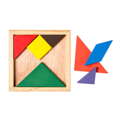 Tangram de madera Duckiez, 7 piezas.