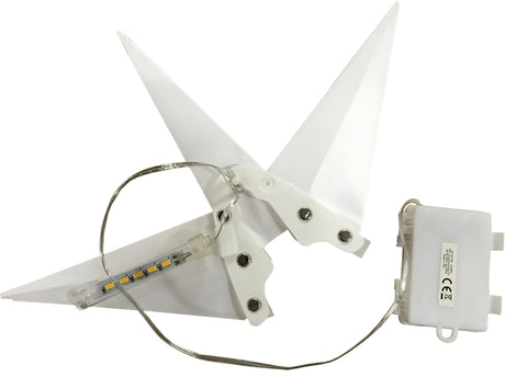 Svenska living star 3D de plástico 35cm blanco con 4xLED blanco cálido y temporizador funciona con 3 pilas AA (excl)