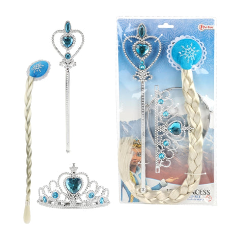 Toi-toys toi toys set princesa de hielo con trenza, tiara y varita mágica