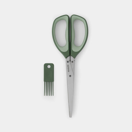 Brabantia Tijeras para hierbas aromáticas con peine verde