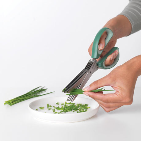 Brabantia Tijeras para hierbas aromáticas con peine verde