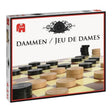 Damas jumbo 1 tablero de cartón con 40 damas de madera