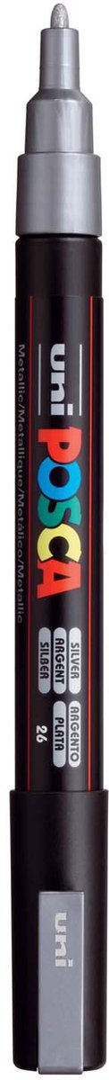 Rotulador de pintura Posca uni uni 3m plateado